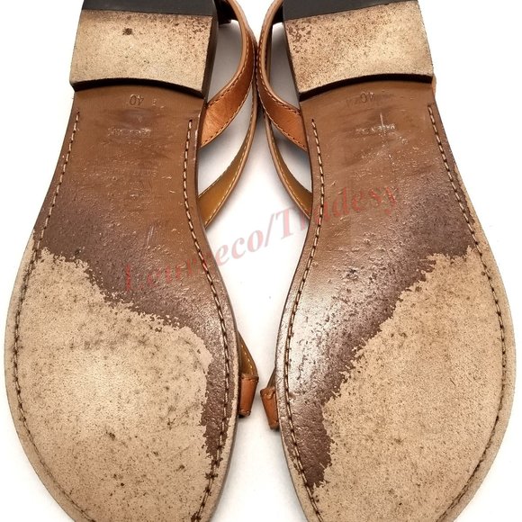 Saint Laurent Dark Noce Nu Pieds Flats - Picture 7 of 7